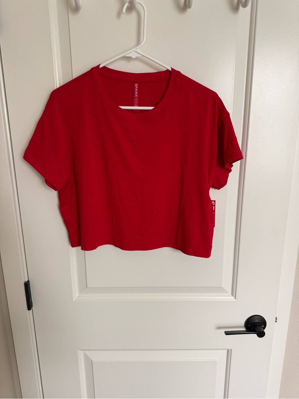 SPANX Red Cropped Tee